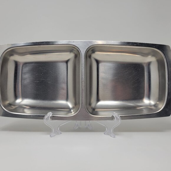 Vintage MCM Stainless Steel Serveware - Picture 1 of 4